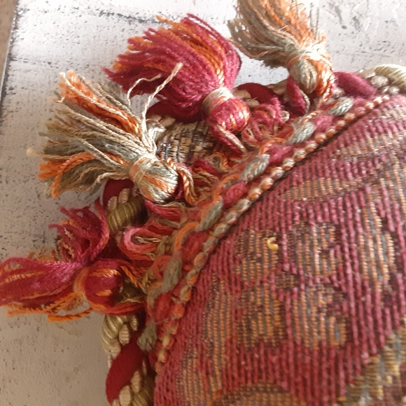 Peniel Pillows, Monogram P Brass Buttons Close over Poly Fill - Picture 4 of 9